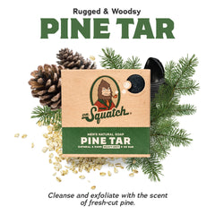 Dr Squatch Bay Rum bar shown with rich aroma for masculine grooming