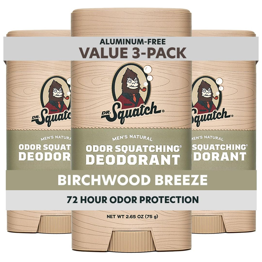 Dr. Squatch Birchwood Breeze deodorant stick for natural odor protection