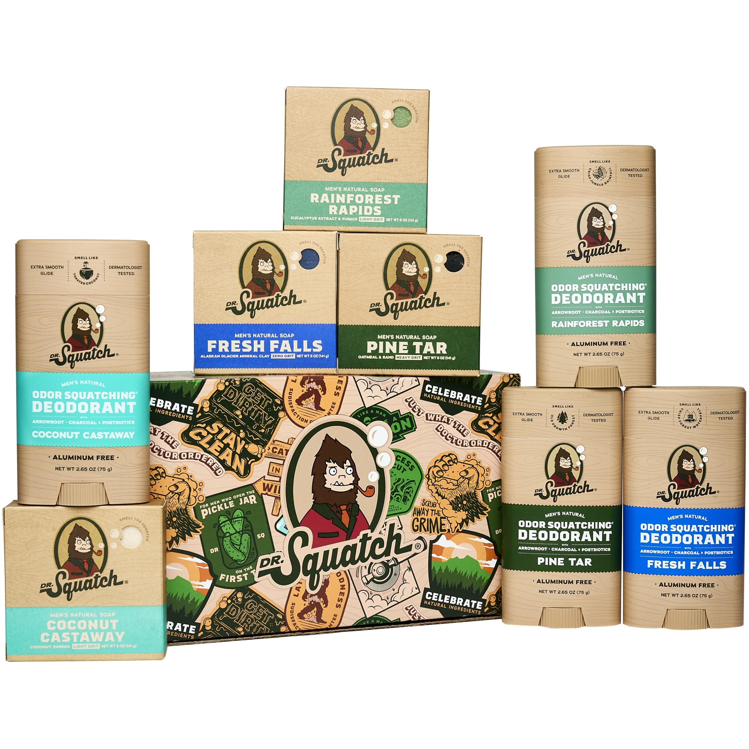 Dr. Squatch bundle soaps assortment for daily cleansing and gifting.