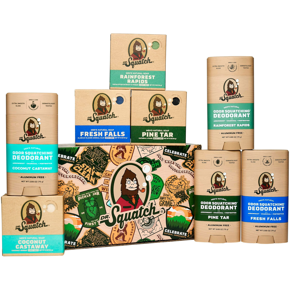 Dr. Squatch bundle soaps assortment for daily cleansing and gifting.
