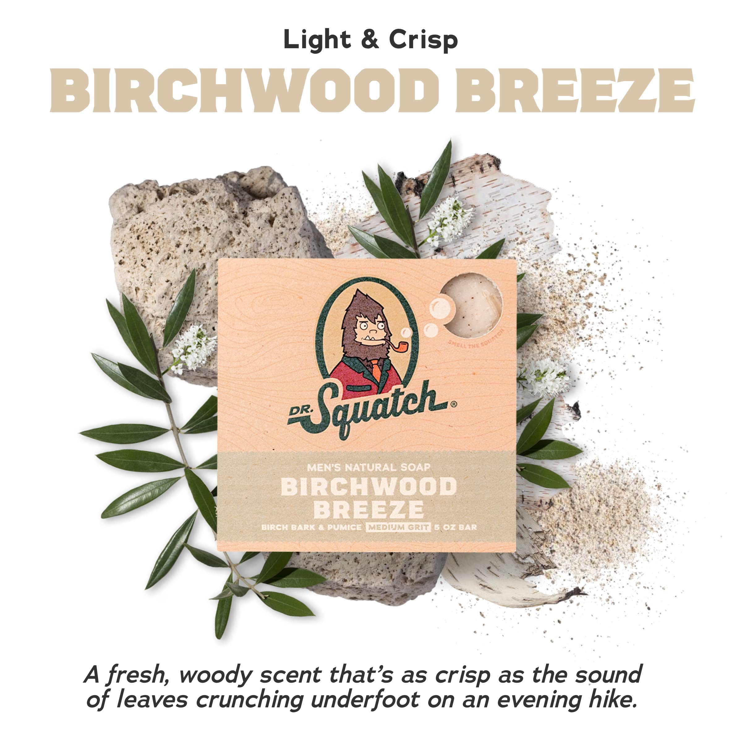 Dr. Squatch Cedar Citrus bar delivers bold, masculine wash with natural oils.