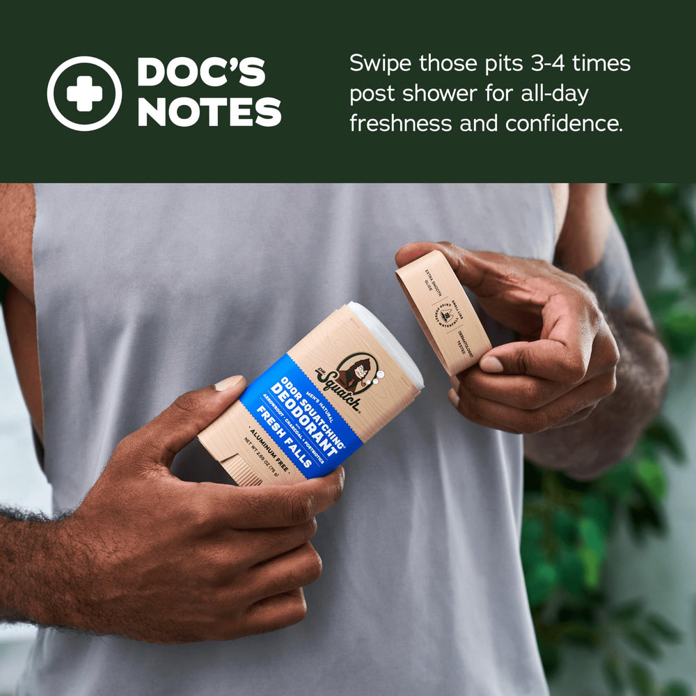 Dr. Squatch natural deodorant with charcoal and postbiotics visual