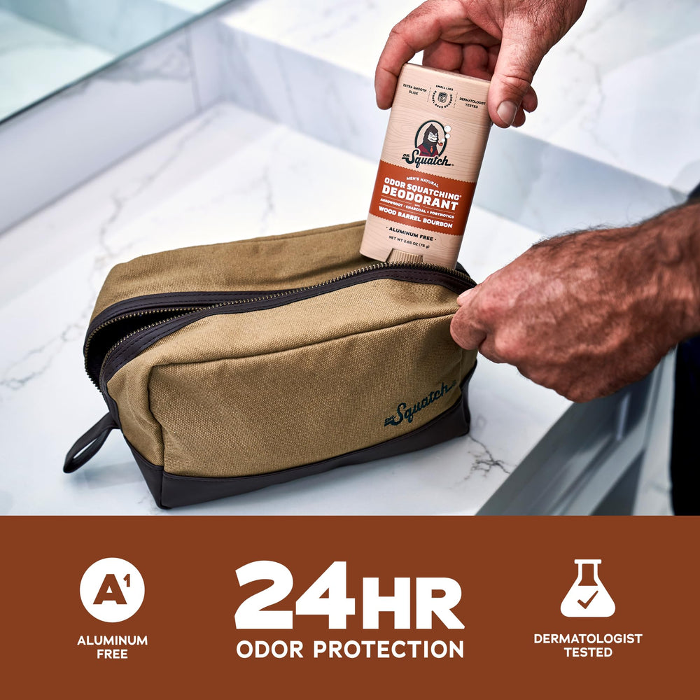 Dr. Squatch Desodorante con carbón activado y postbioticos, protección natural.