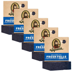 Dr. Squatch Fresh Falls bar soap close-up lather for a refreshing cleanse