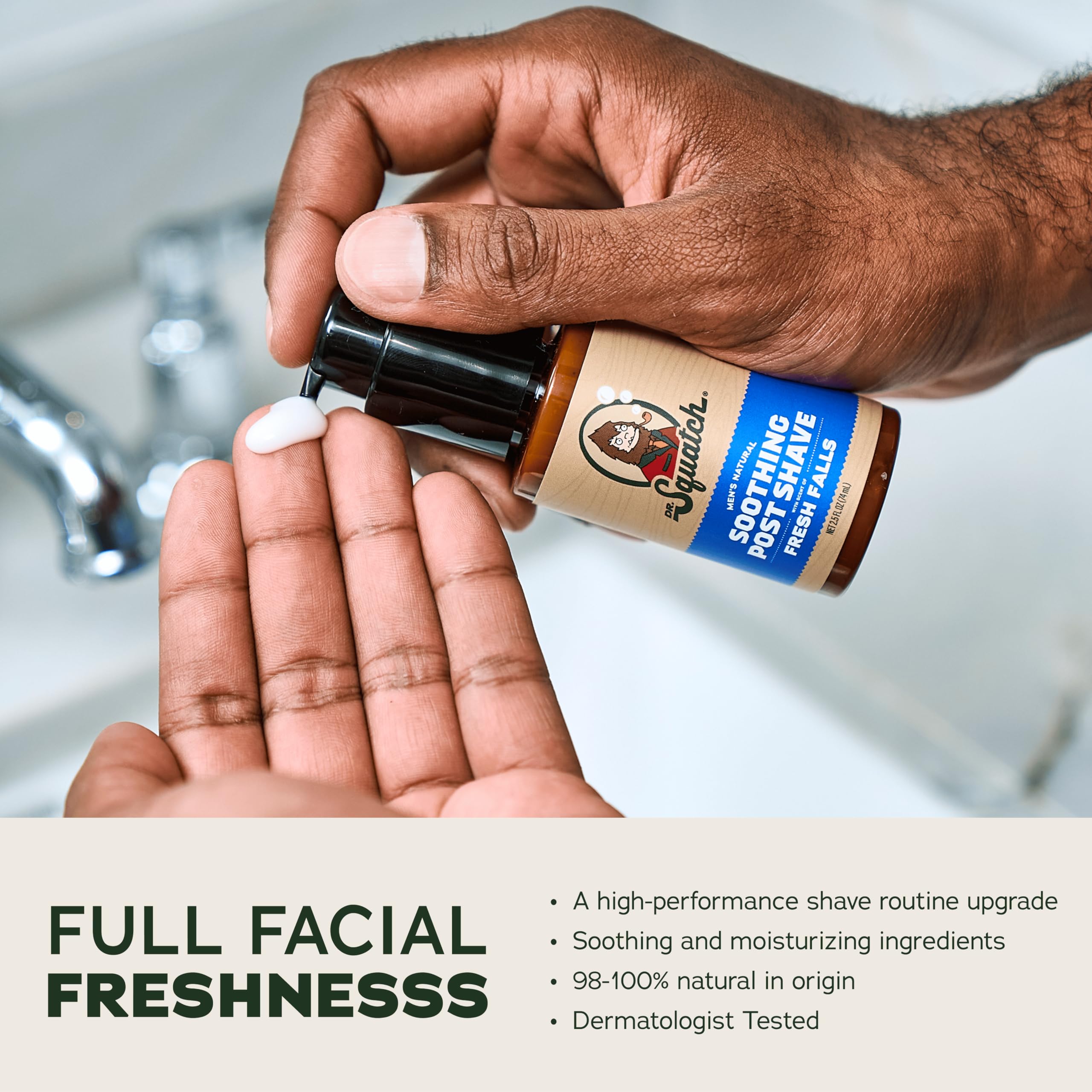 Dr. Squatch Fresh Falls butter texture close-up shows rich shea and murumuru.