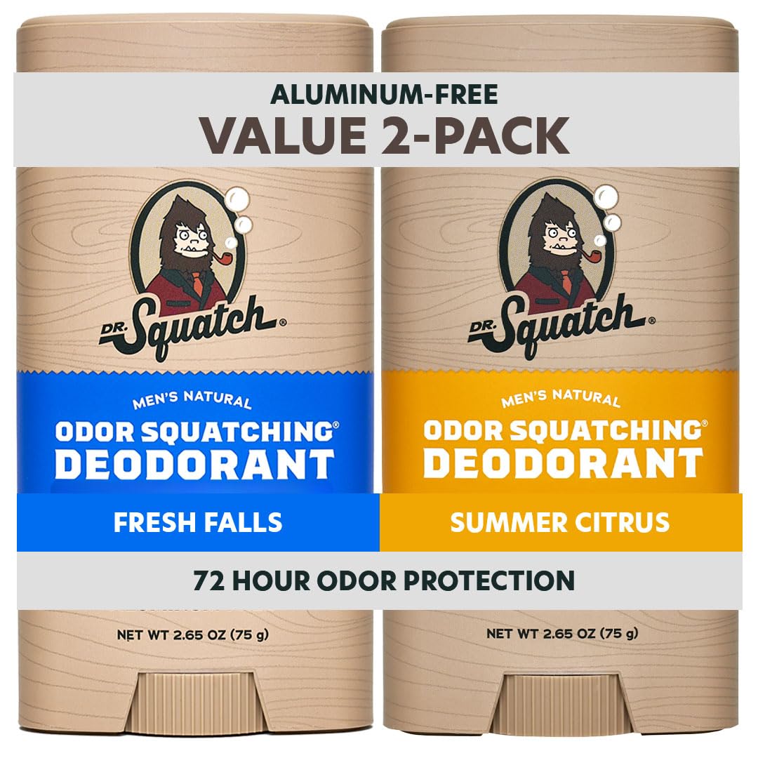 Dr. Squatch Fresh Falls deodorant 2-pack for all-day odor control