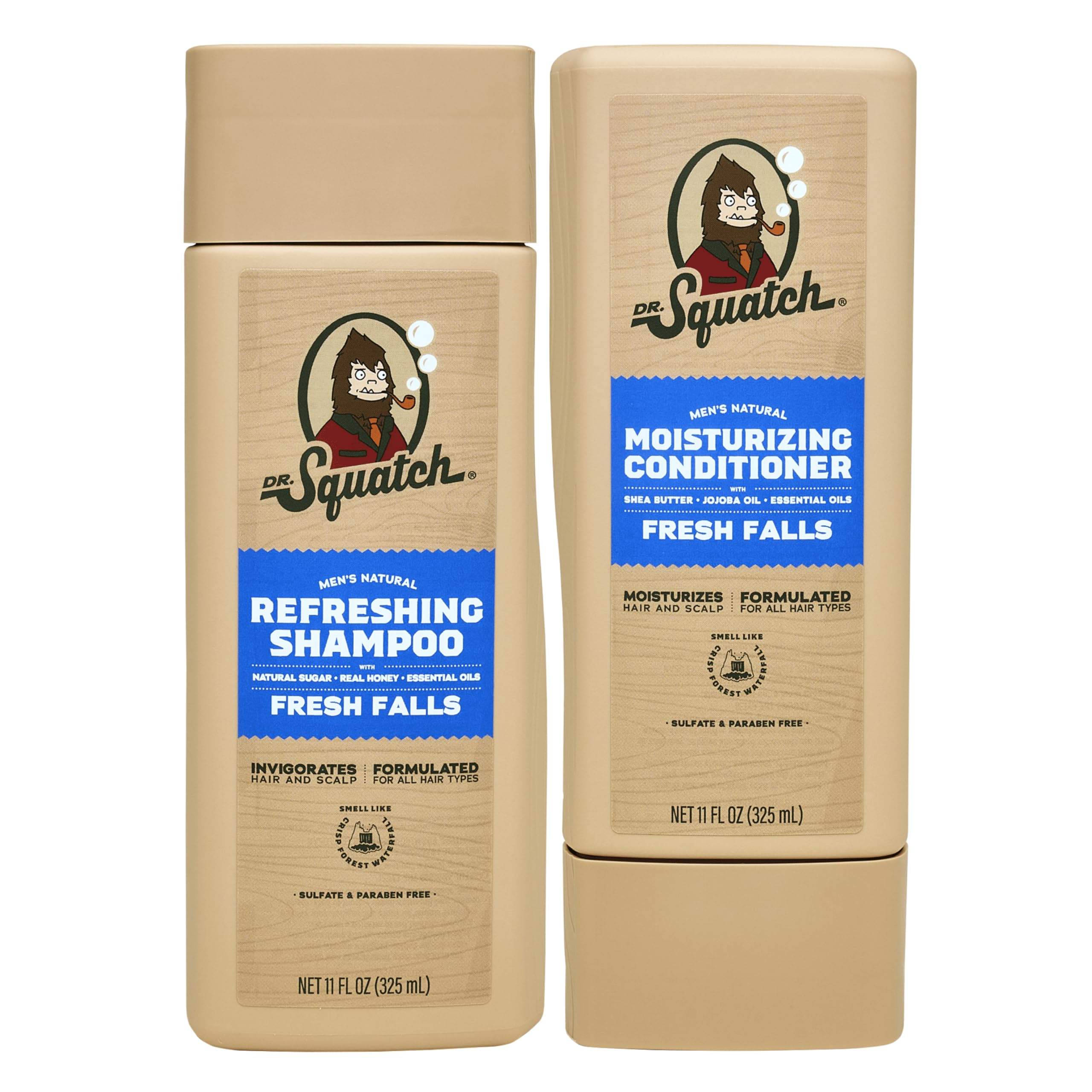 Dr. Squatch Fresh Falls shampoo bottle for natural cleansing