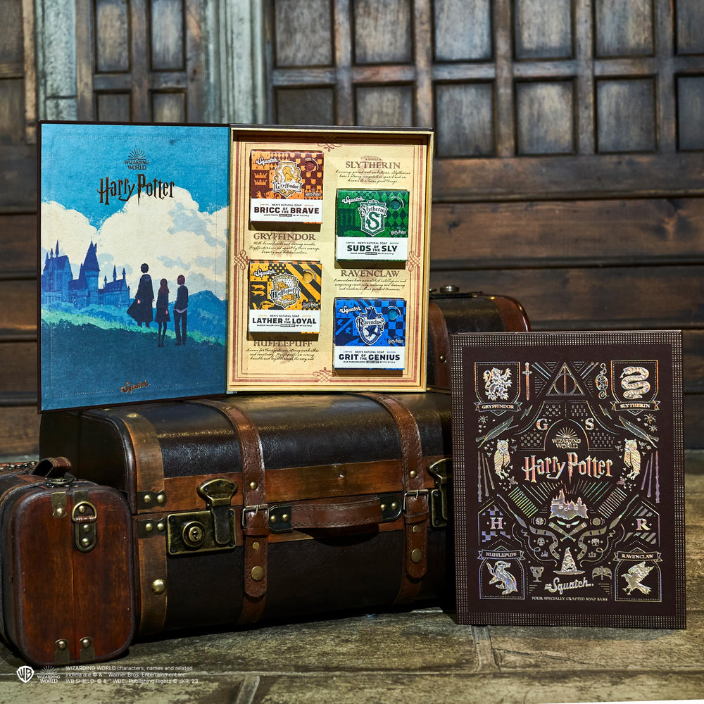 Dr. Squatch Harry Potter collection packaging showcases magical design