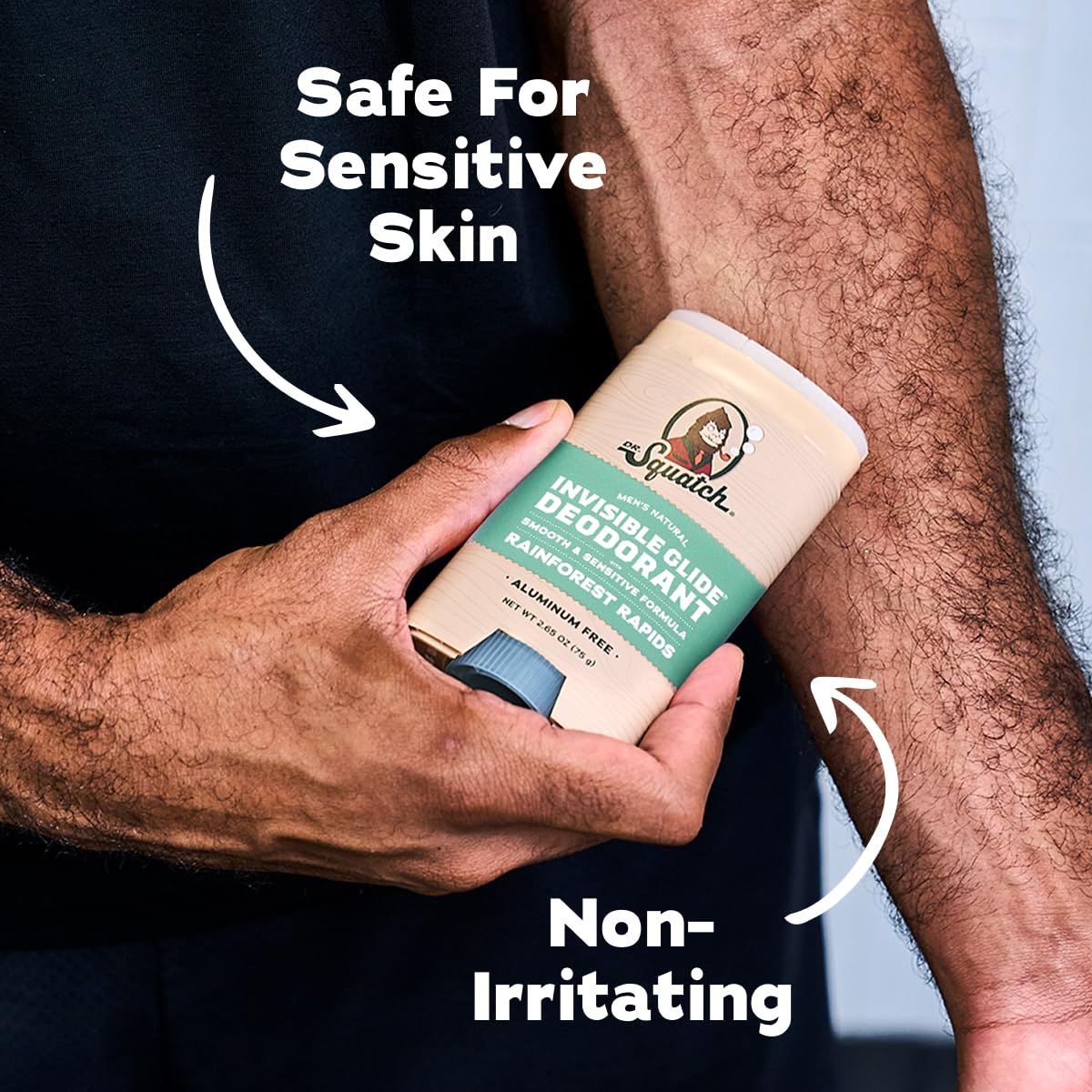 Top view of deodorant stick compact design for travel.