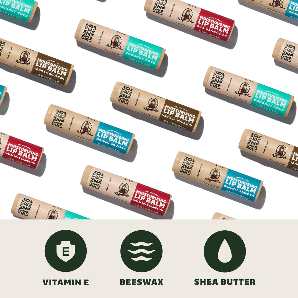 Dr. Squatch Original Mint lip balm stick refreshing and non-greasy.