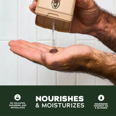 Dr. Squatch Lumberjack Lodge bottle showing rugged fragrance and skin-friendly formula