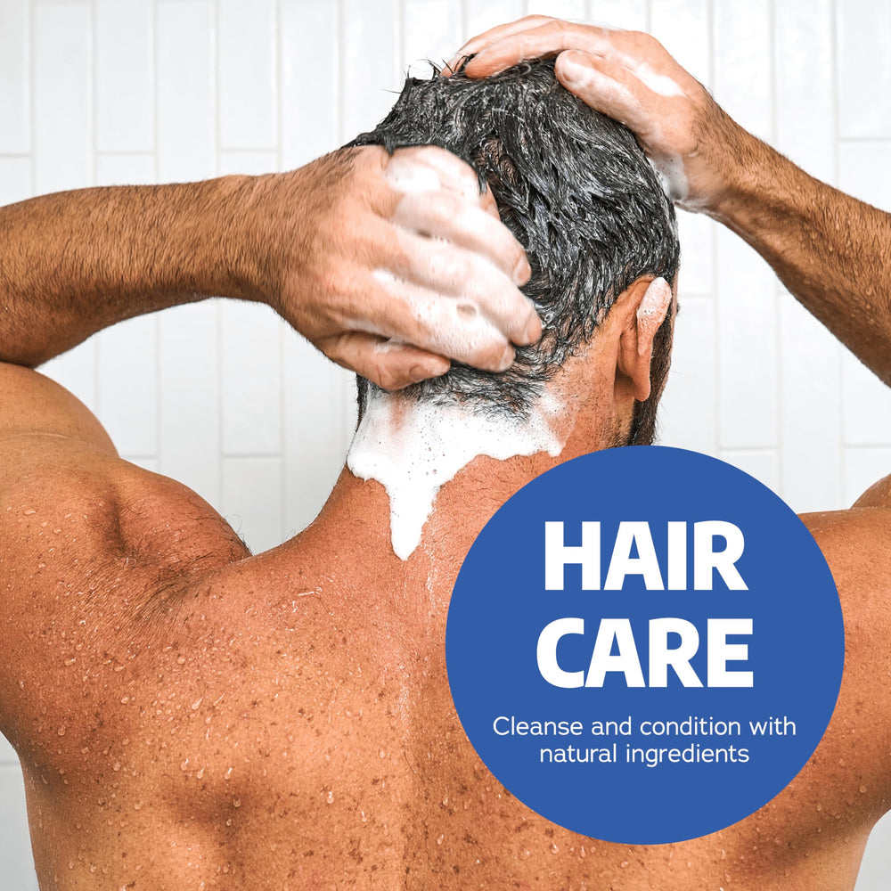 Dr. Squatch Fresh Falls shown in a men's grooming routine