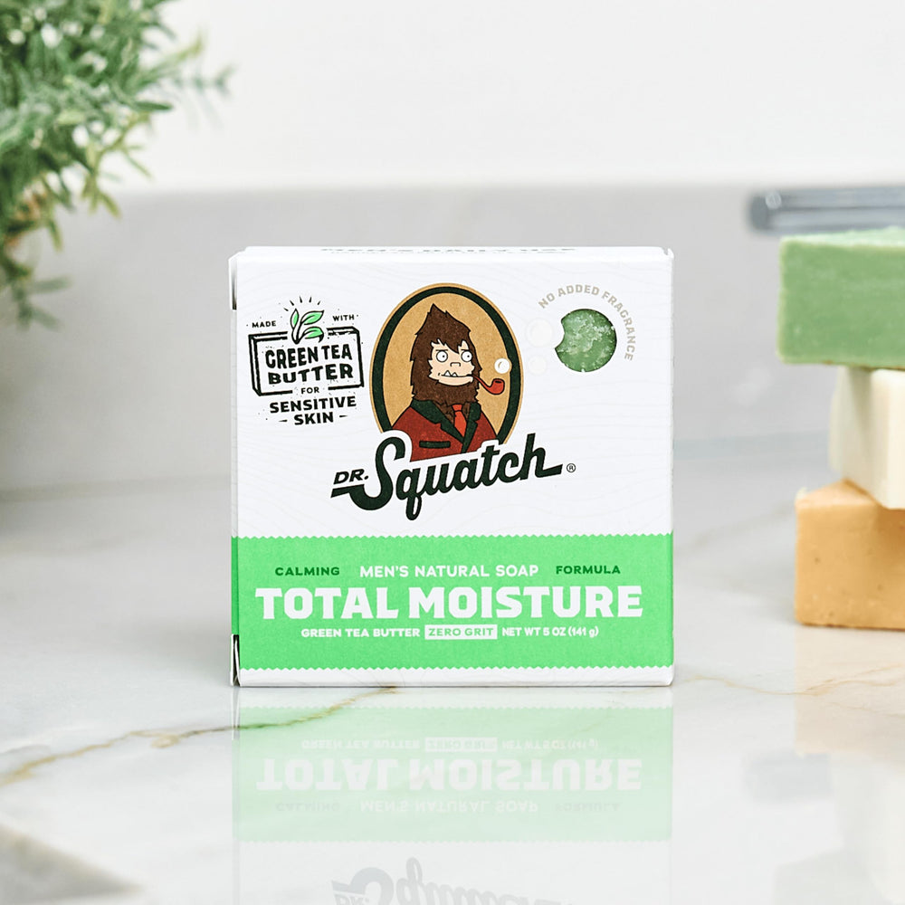 Dr. Squatch Total Moisture bar delivers non-drying moisture after washing