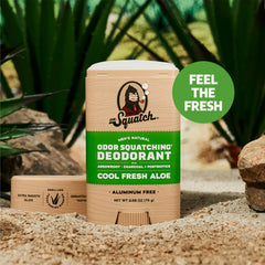 Dr. Squatch Odor-Squatching formula pack shows natural odor control for all-day confidence.