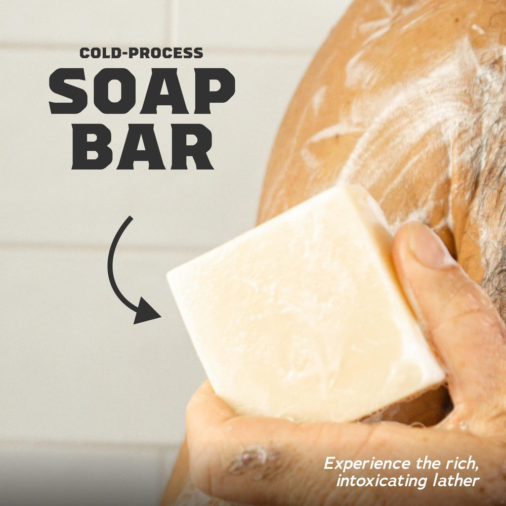 Dr. Squatch Pine Tar bar soap showcasing natural ingredients and purity