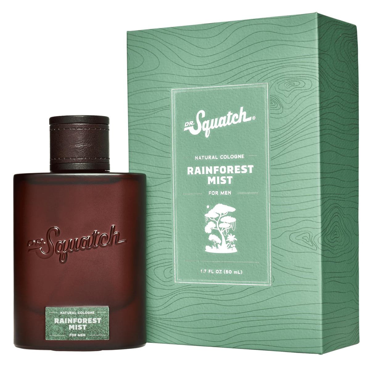 Dr. Squatch Rainforest Mist Cologne bottle for all-day wear