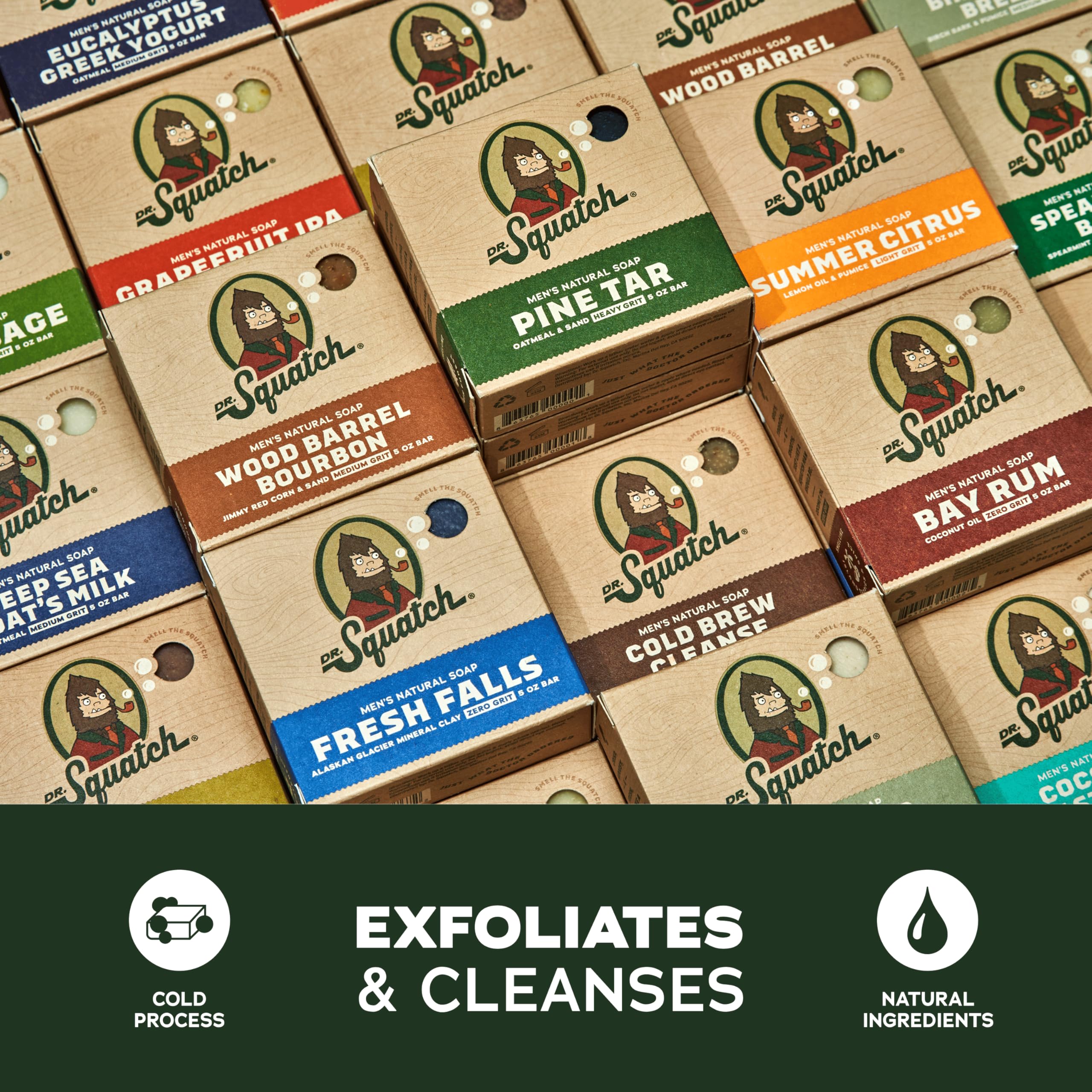 Dr. Squatch Rainforest Rapids bar soap delivers an energizing scent for post-workout skin.