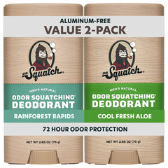 Dr. Squatch Rainforest Rapids deodorant stick delivers long-lasting odor protection.