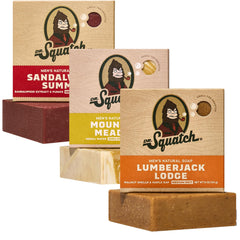Dr. Squatch Sandalwood Summit bar for a refreshing, masculine shower