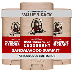 Dr. Squatch Sandalwood Summit deodorant stick front view for all-day odor protection