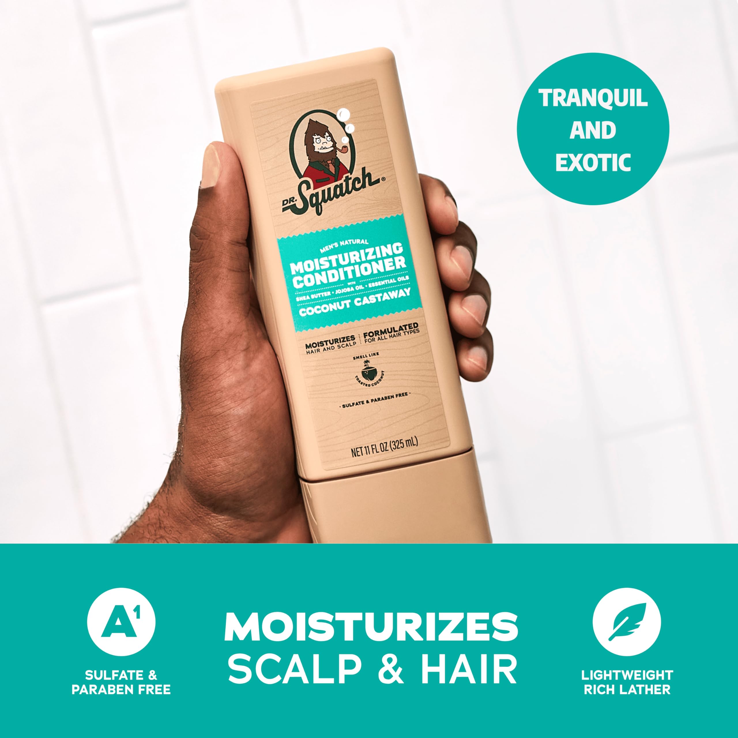 Dr. Squatch shea butter ingredient image signaling deep conditioning