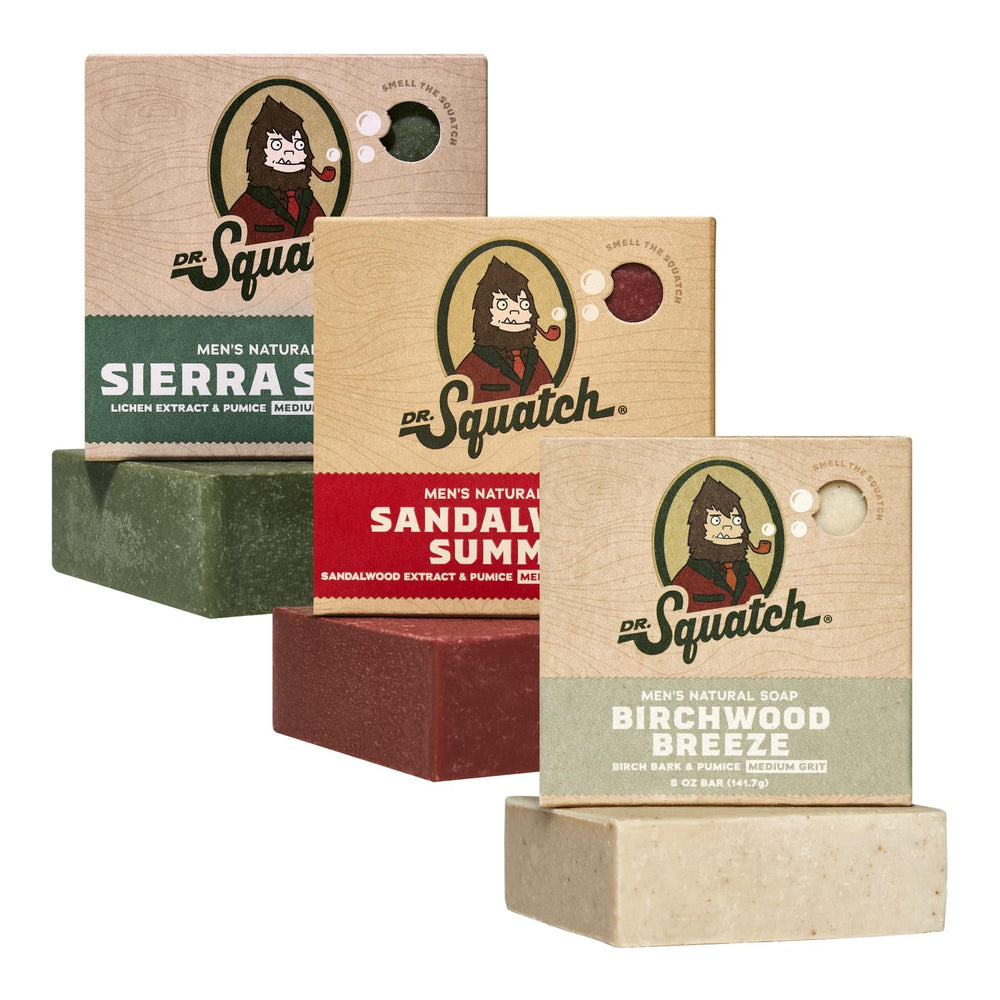 Dr. Squatch Sierra Storm bar soap with outdoors-inspired scent for a refreshing cleanse.