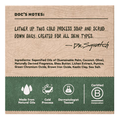 Dr. Squatch Sierra Storm proceso frío, jabón de cuidado para hombres.