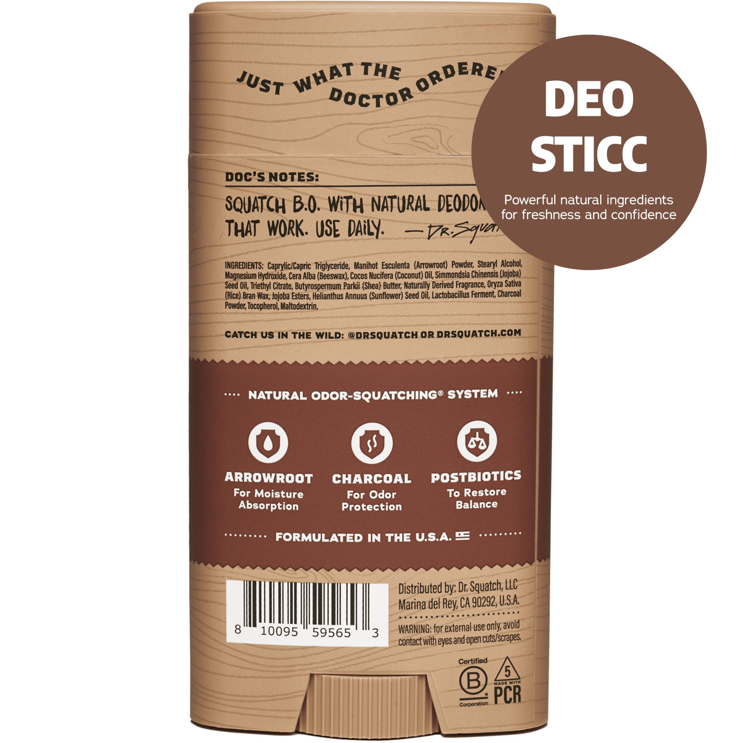 Dr. Squatch easy swipe-on application for quick pit refresh.