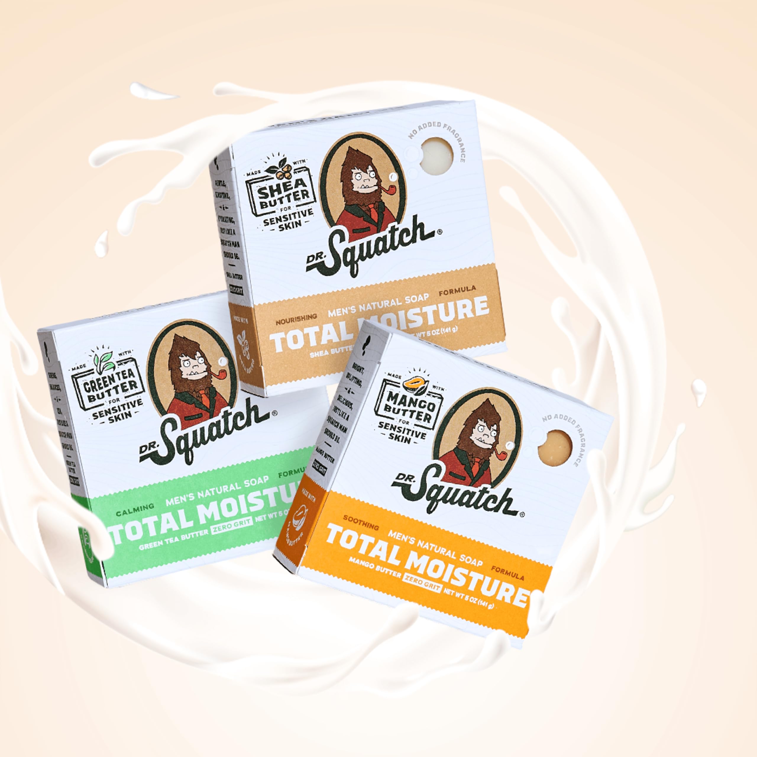 Dr. Squatch Total Moisture bar designed for men’s skin care.
