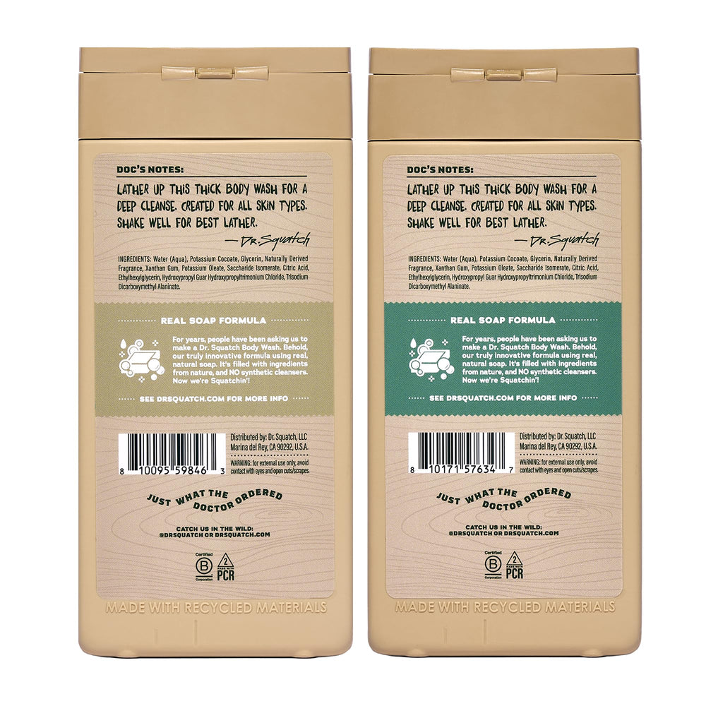 Dr. Squatch Two-pack 14oz packaging adds value and convenience