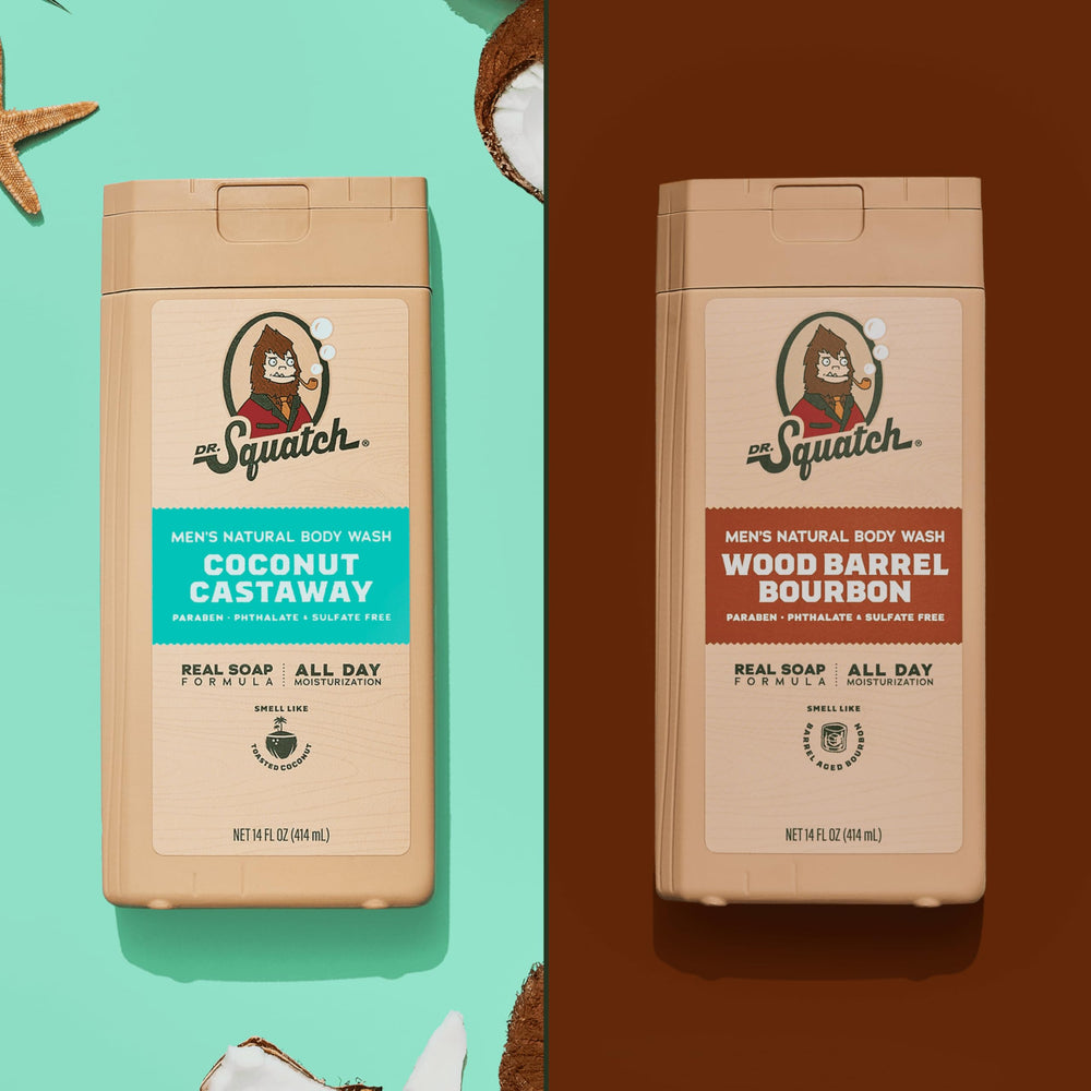 Dr. Squatch two-pack packaging emphasizing value and convenience