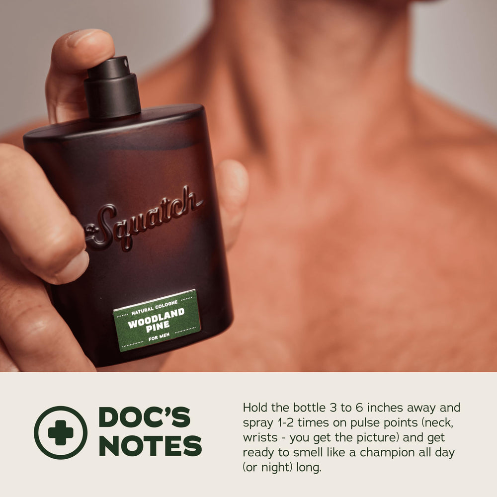 Woodland Pine on skin shows subtle, long-lasting natural scent.