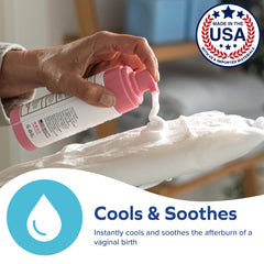Close-up of the product label highlighting Witch Hazel and Citroganix for soothing comfort.