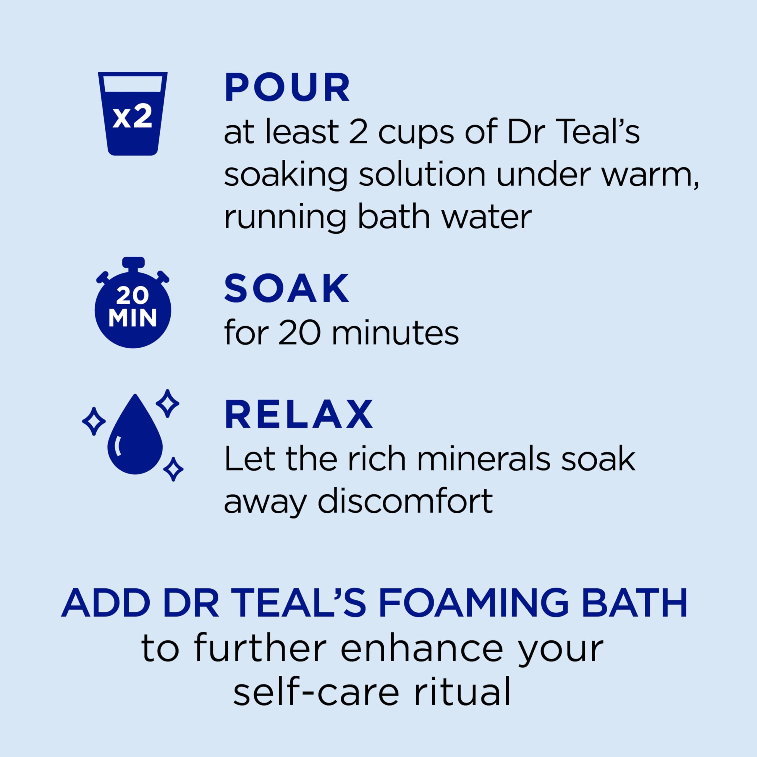 Aroma lavanda de Dr Teal's para relajación en el baño