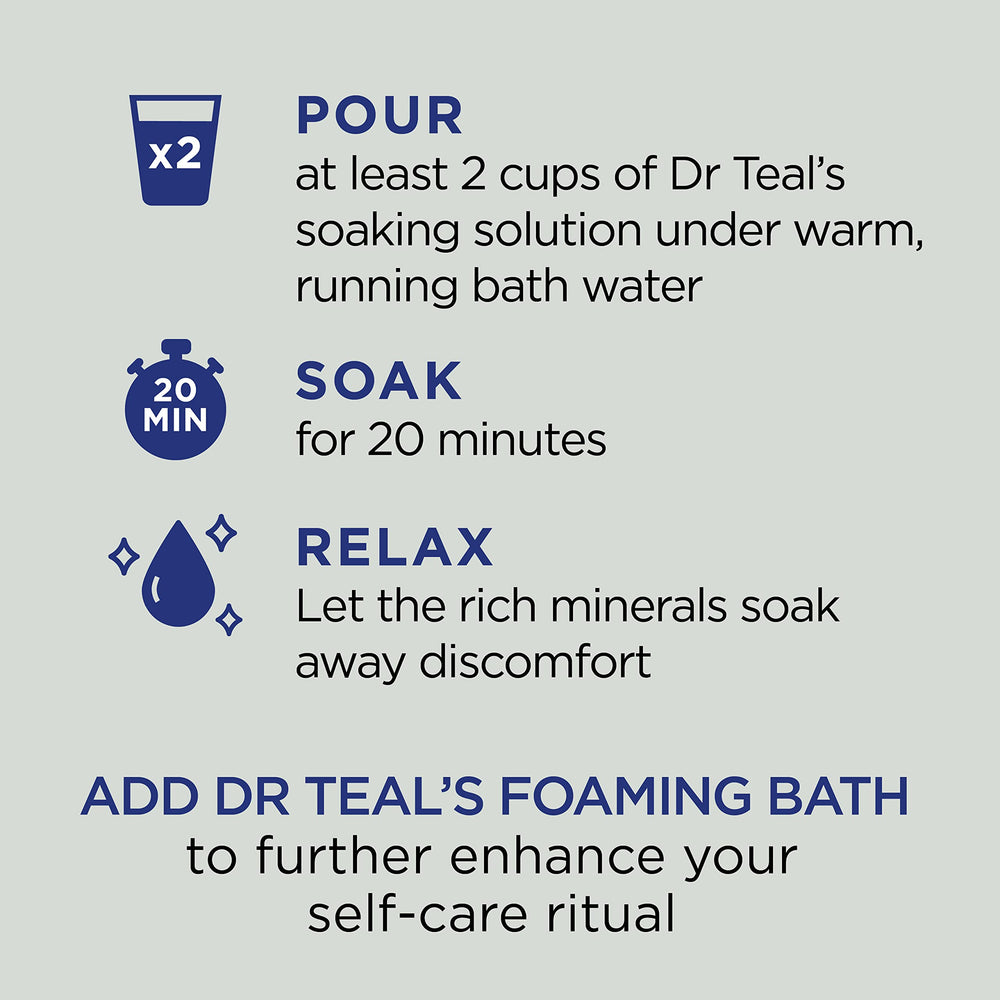 Dr Teal's aroma de tomillo y bergamota relaja los sentidos.