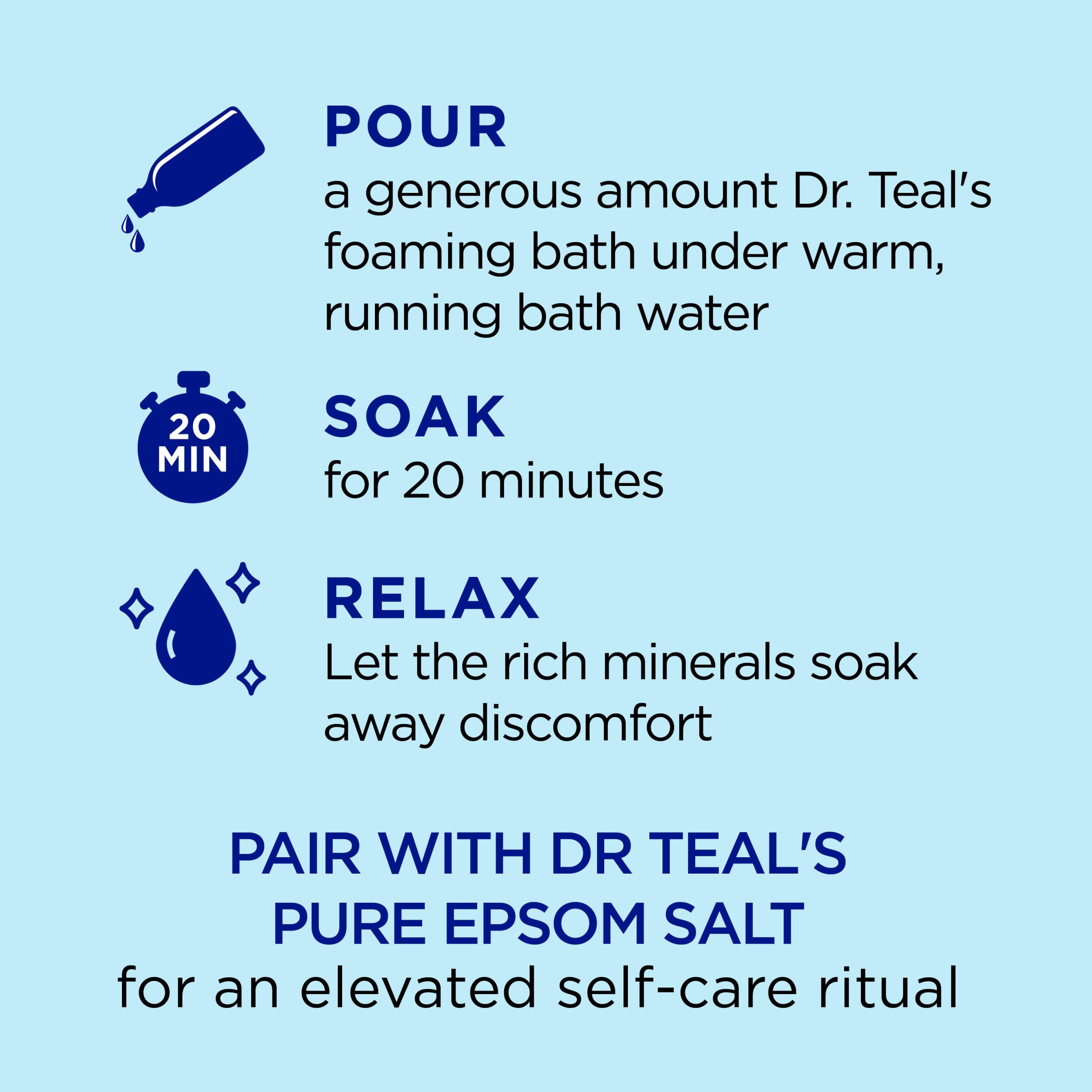 Dr Teal's Bano Aceites Esenciales: aromas calmantes para favorecer la relajación de la mente.
