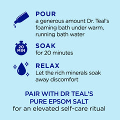 Dr Teal's Bano Aceites Esenciales: aromas calmantes para favorecer la relajación de la mente.