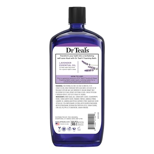 Dr Teal's lavanda, mezcla de aceites esenciales para baño relajante.