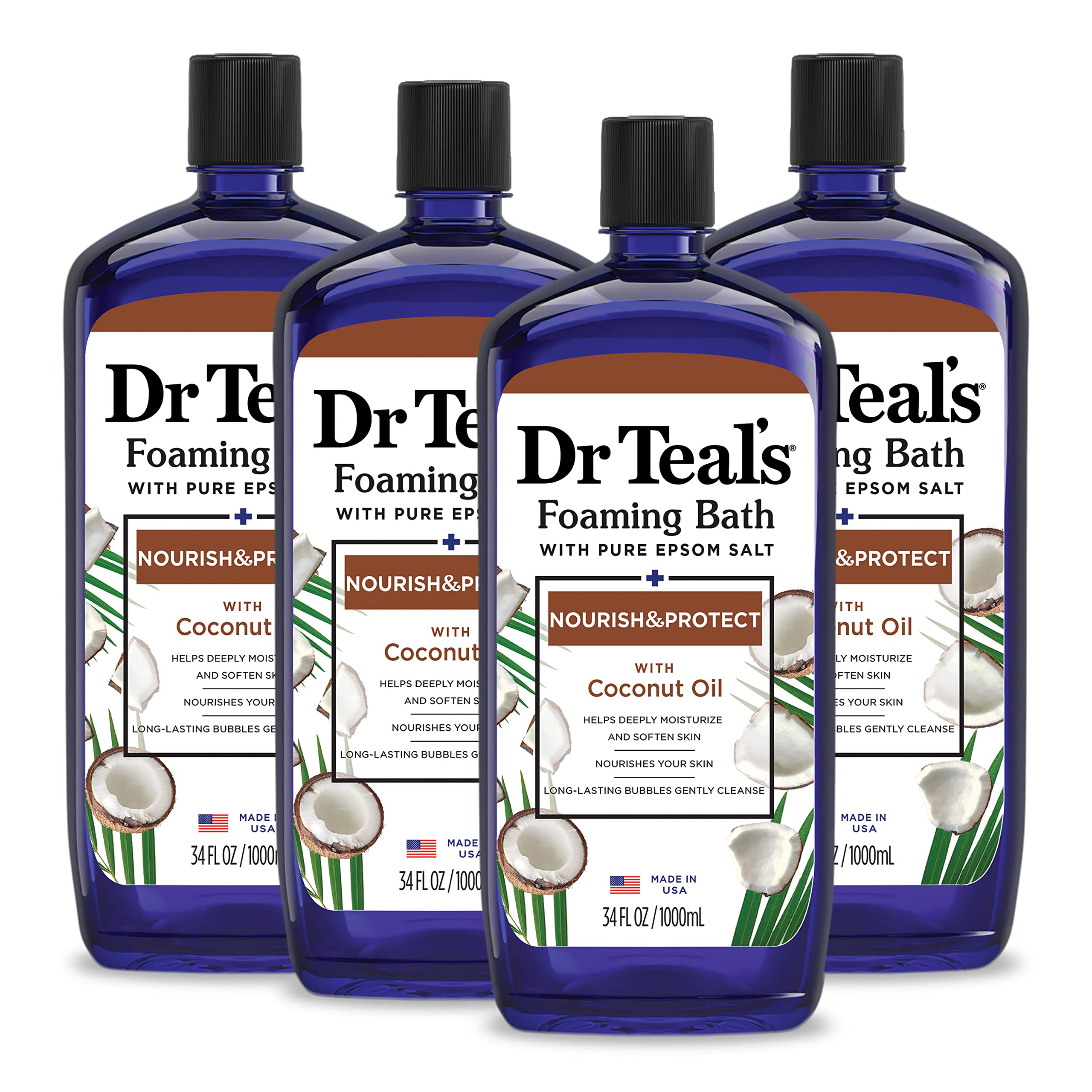 Dr Teal's bano espumoso con coco para experiencia suave