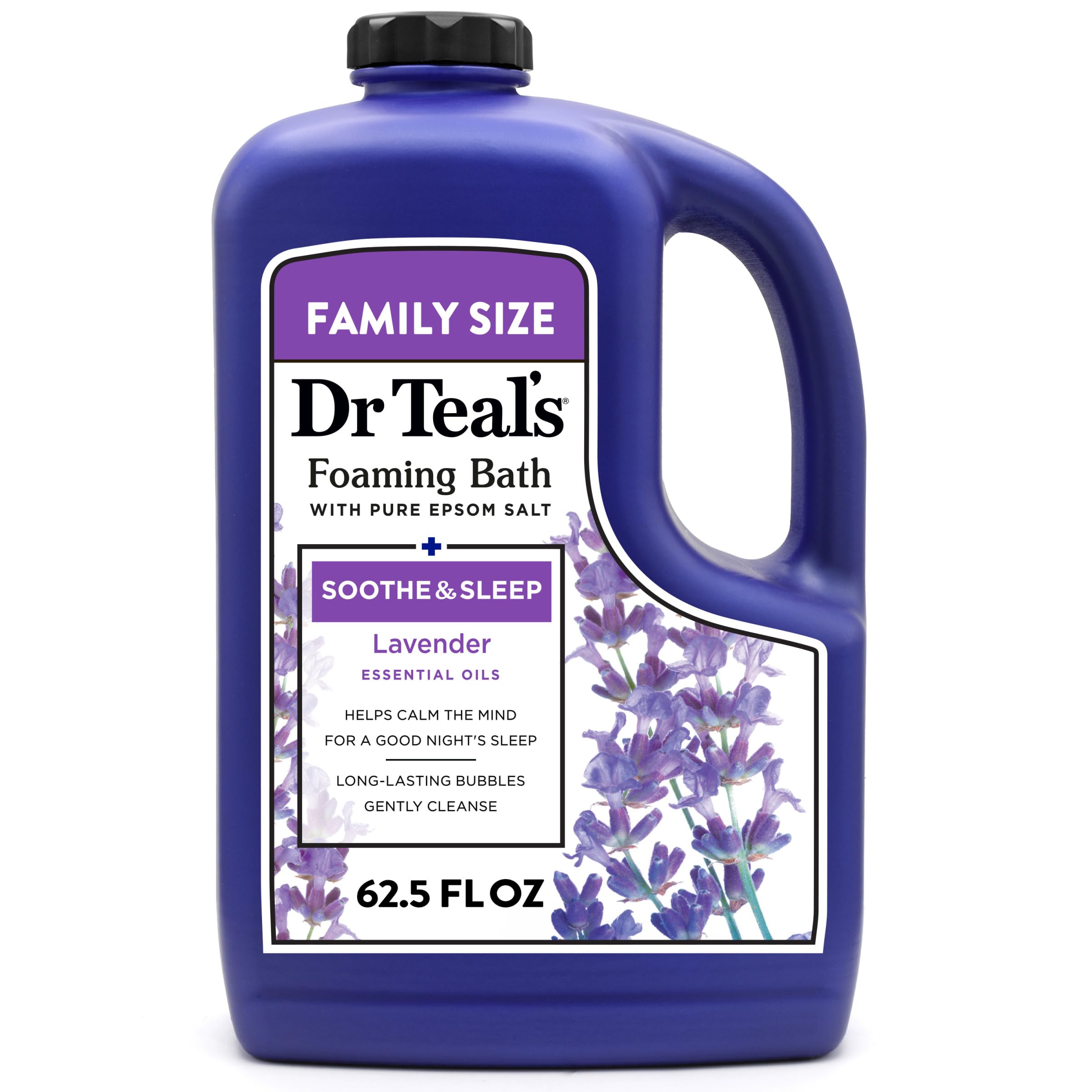 Dr Teal's bano espumoso con lavanda para una experiencia relajante.