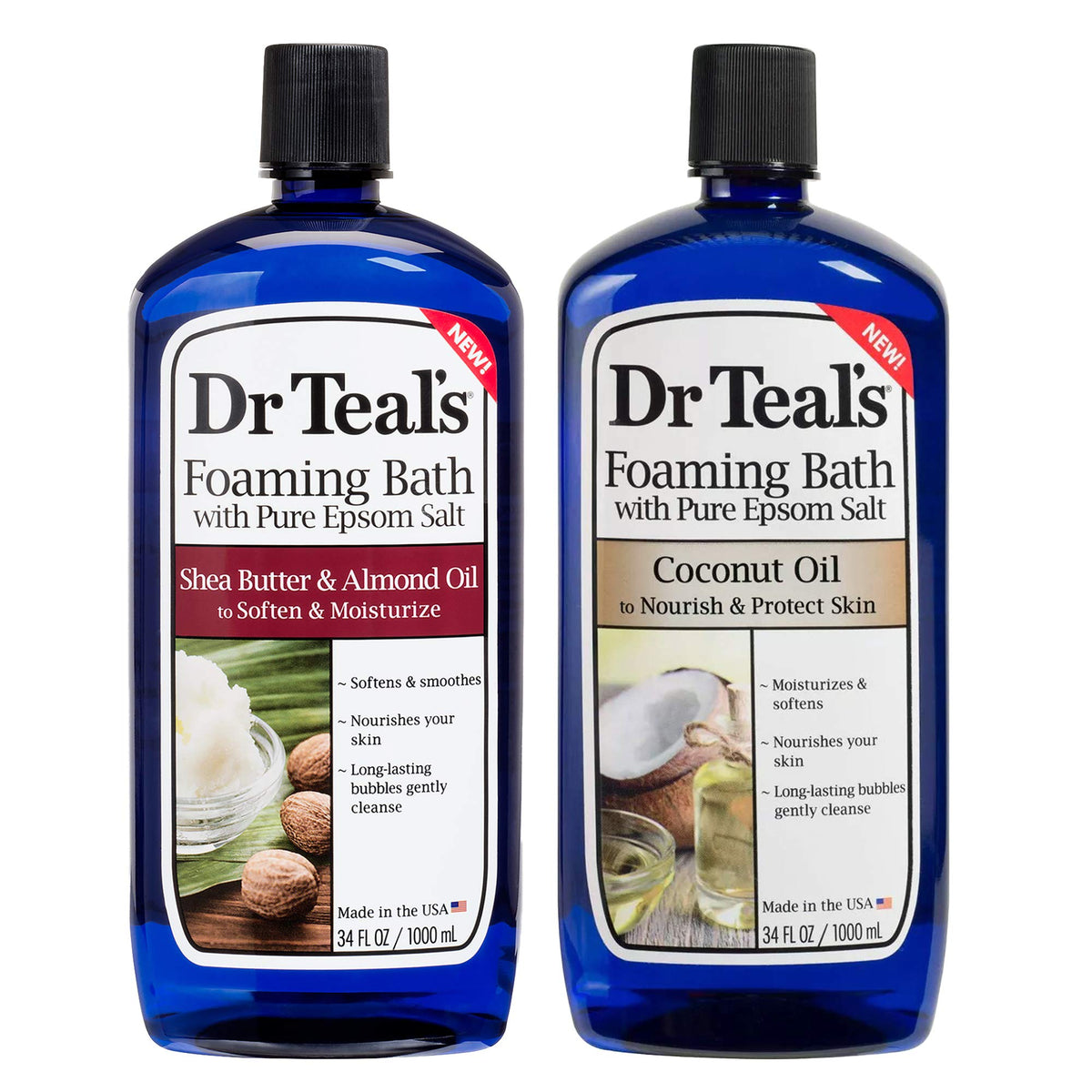 Dr Teal's Baño Espumoso Variedad Regalo: spa en casa para dos botellas