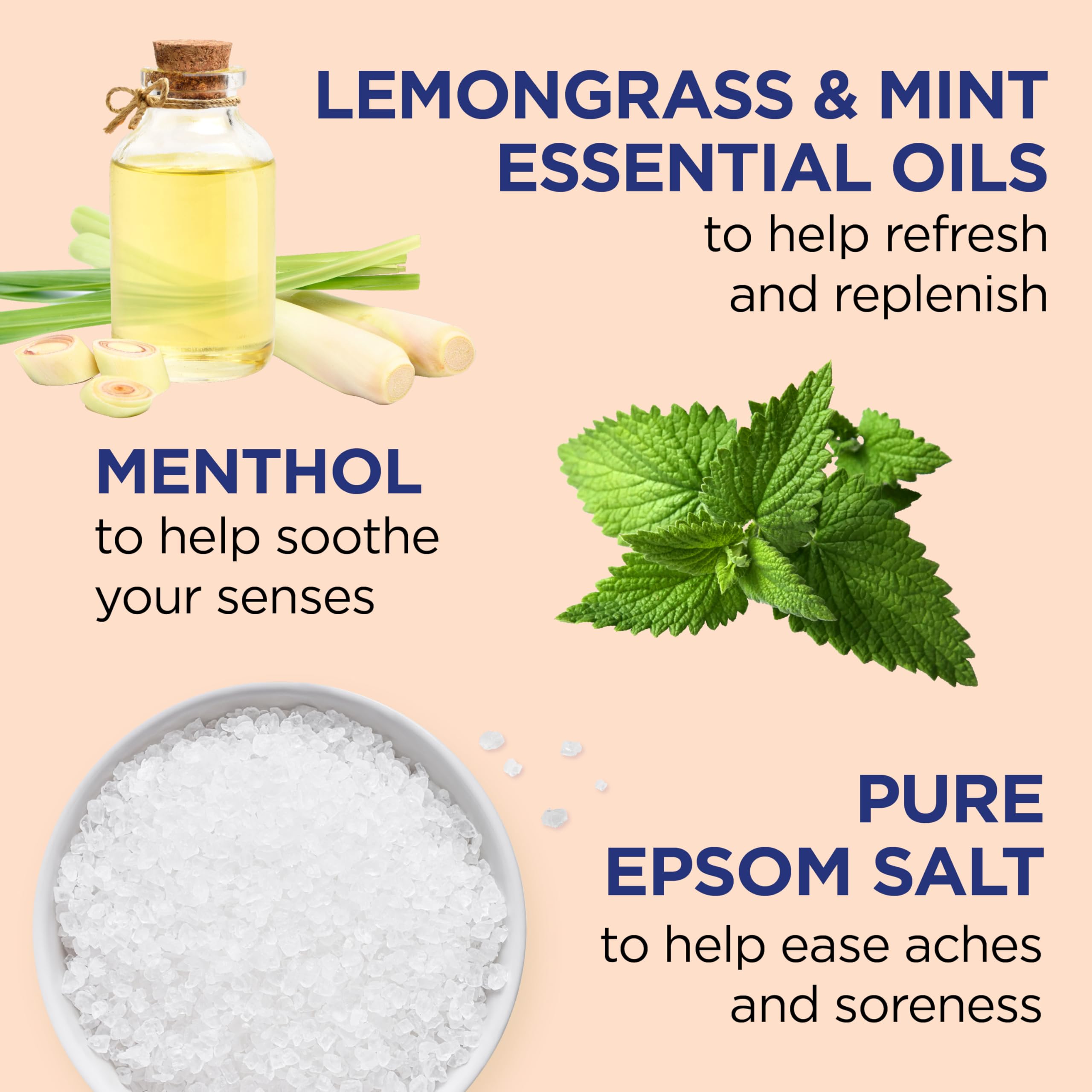 Warm bath with steam using Dr Teal's soak for relaxation.