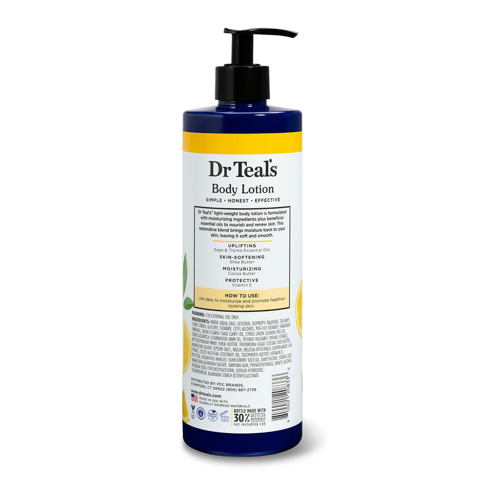 Cruelty-free vegan symbol with Dr Teal's branding on the package.