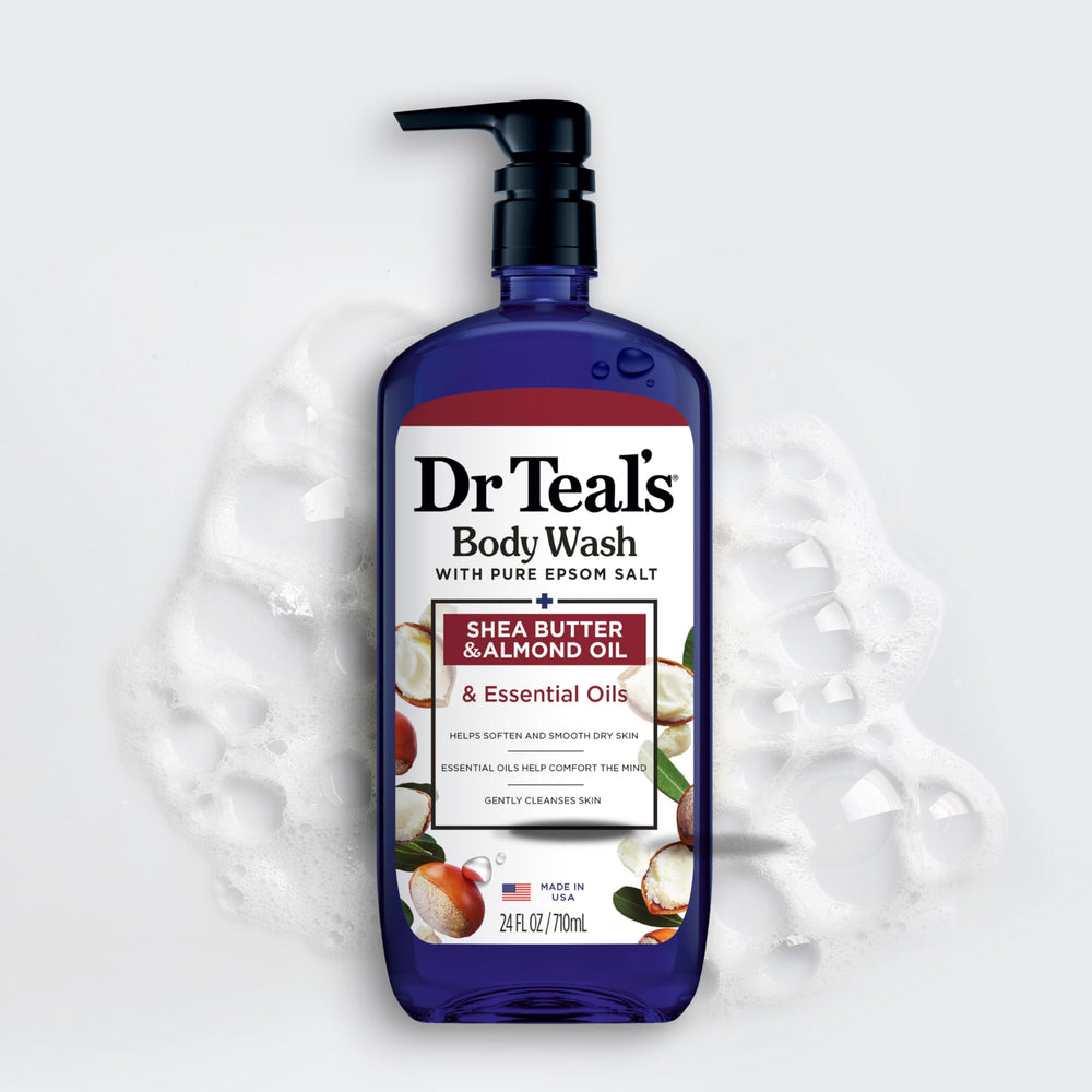 Cruelty-free logo on Dr Teal's packaging indicating vegan formula.