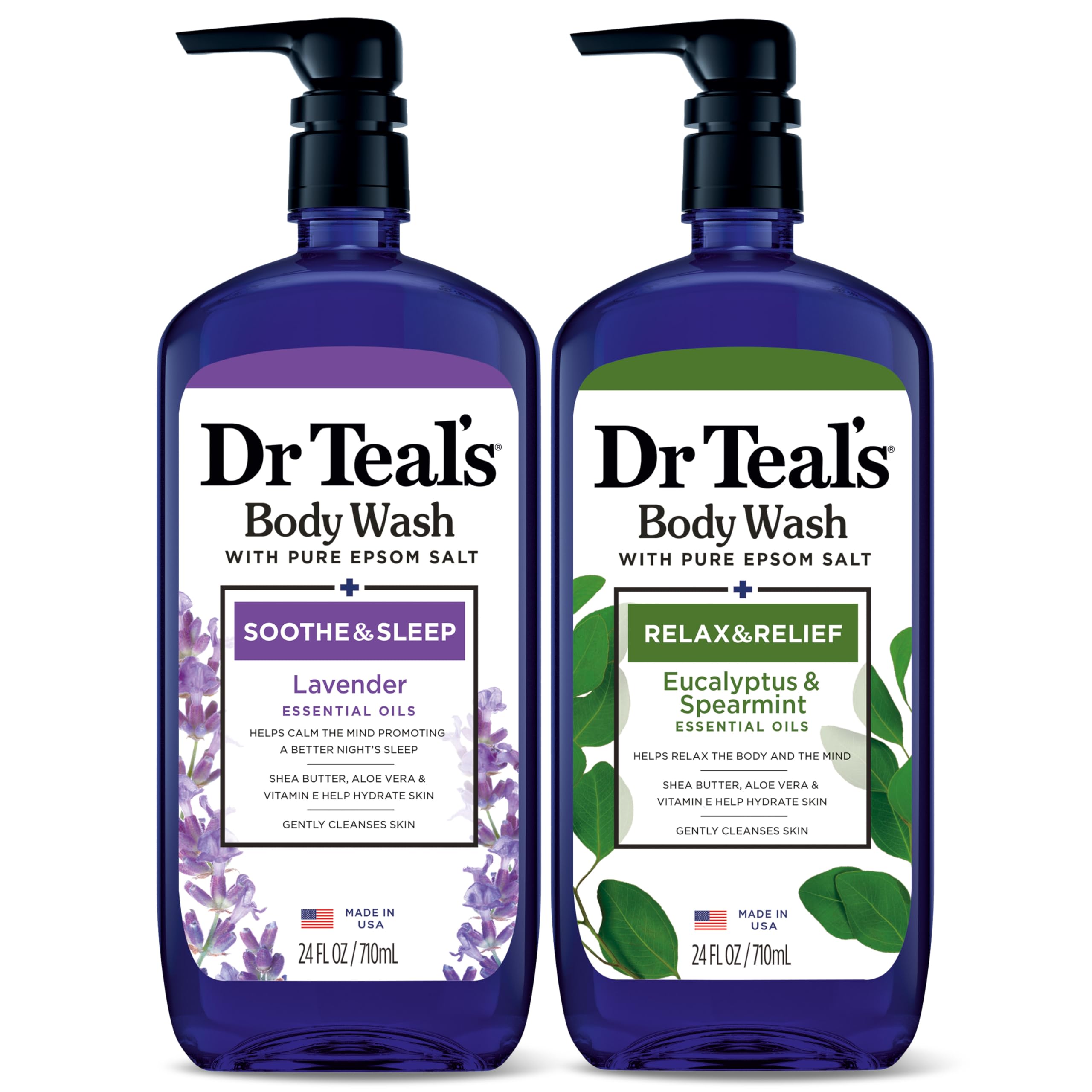 Dr Teal's botella lavanda: aroma relajante para la piel.