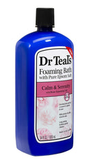 Dr Teal's Calm & Serenity, espuma densa para burbujas duraderas y relajación.
