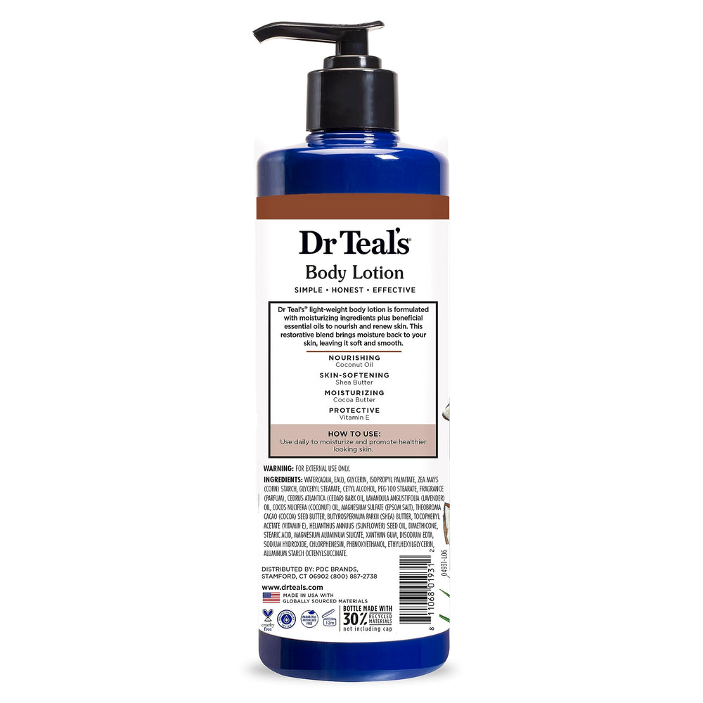 Dr Teal's coconut scent evokes tropical relaxation