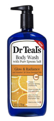 Dr Teal's Ducha corporal con sal Epsom para brillo de piel y relajación