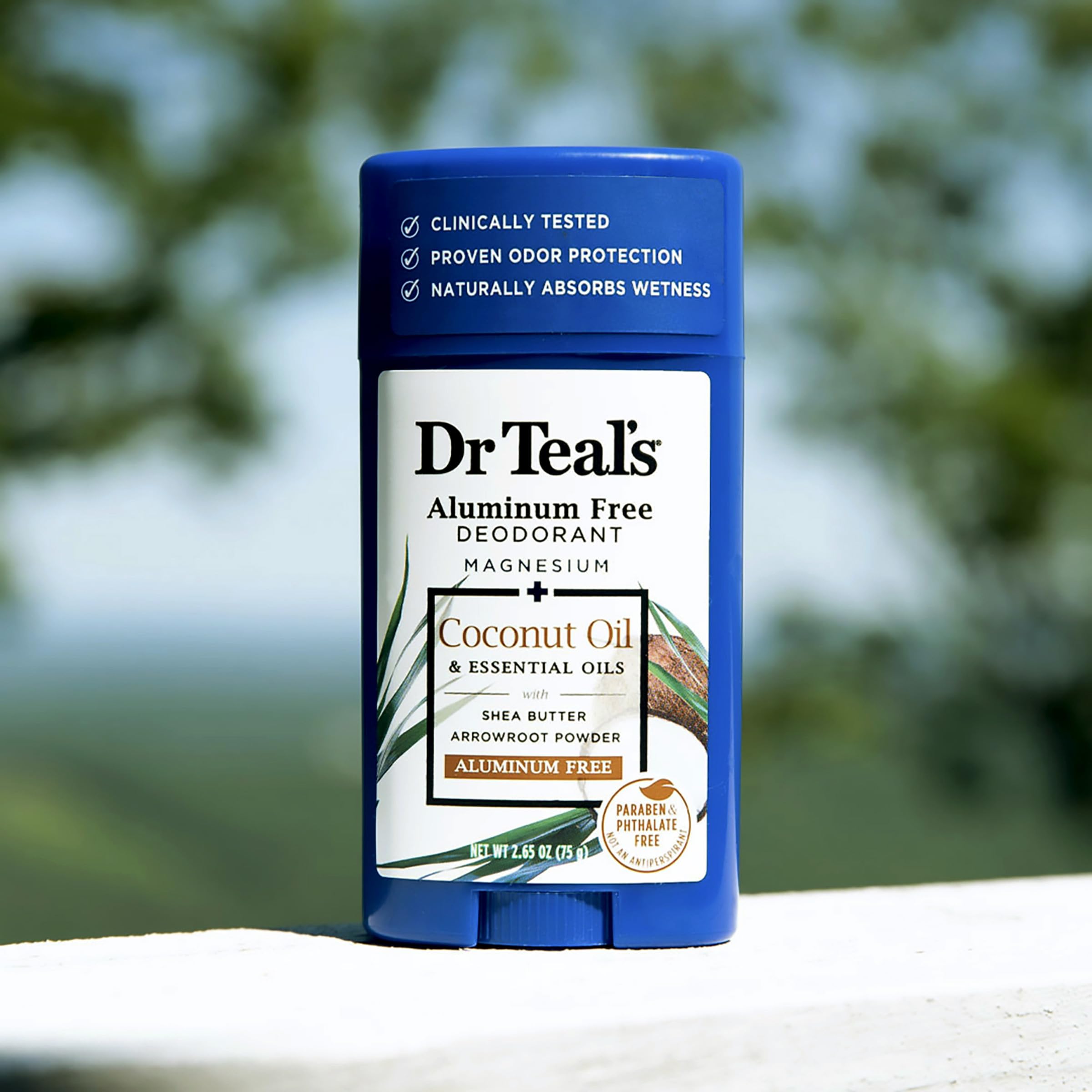 Aroma tropical de coco en Dr Teal's desodorante