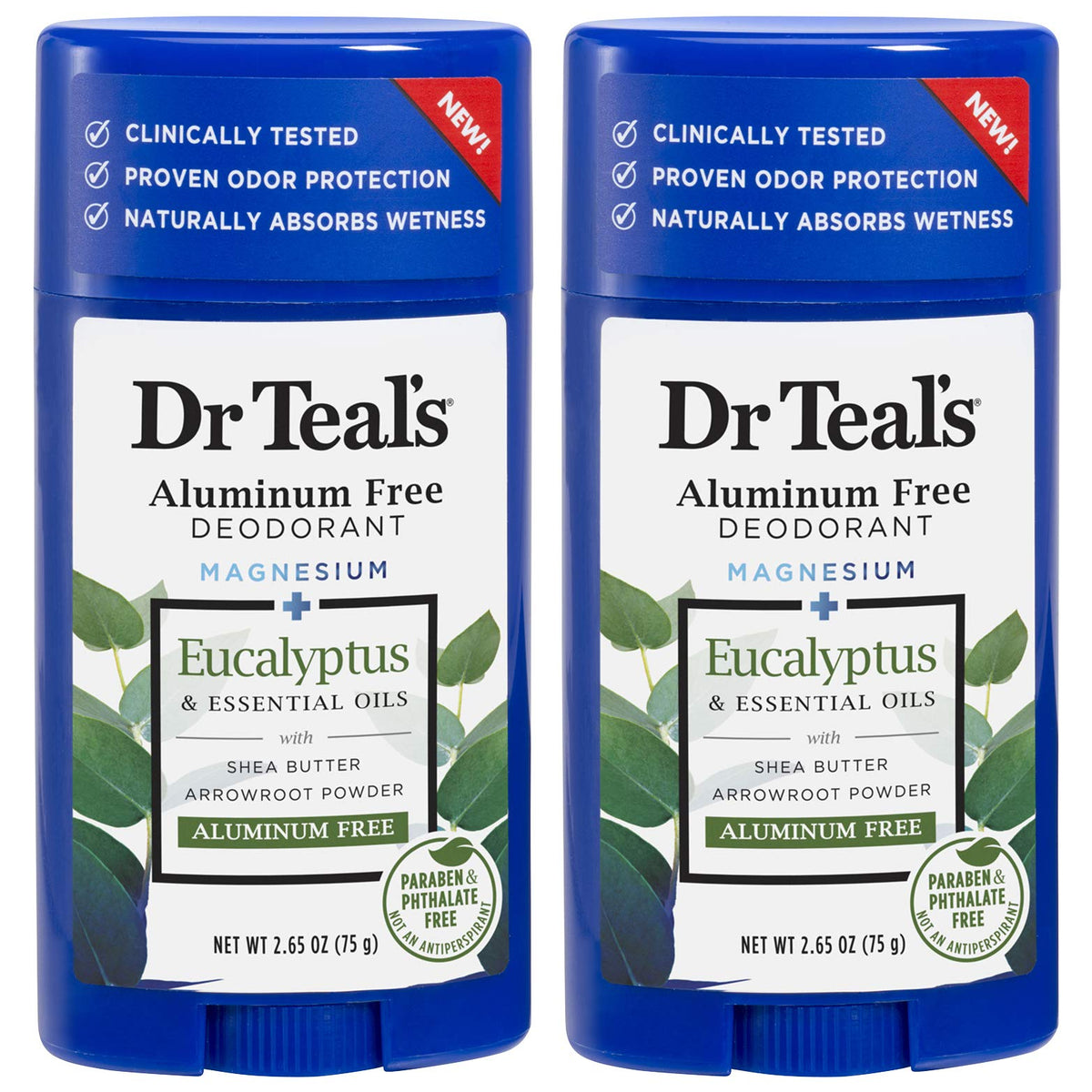 Dr Teal's Desodorante Eucalipto en set regalo, ideal para cuidado diario.